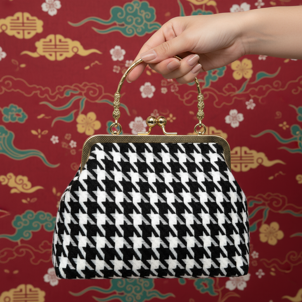 Gift redemption-women's houndtooth evening handbag