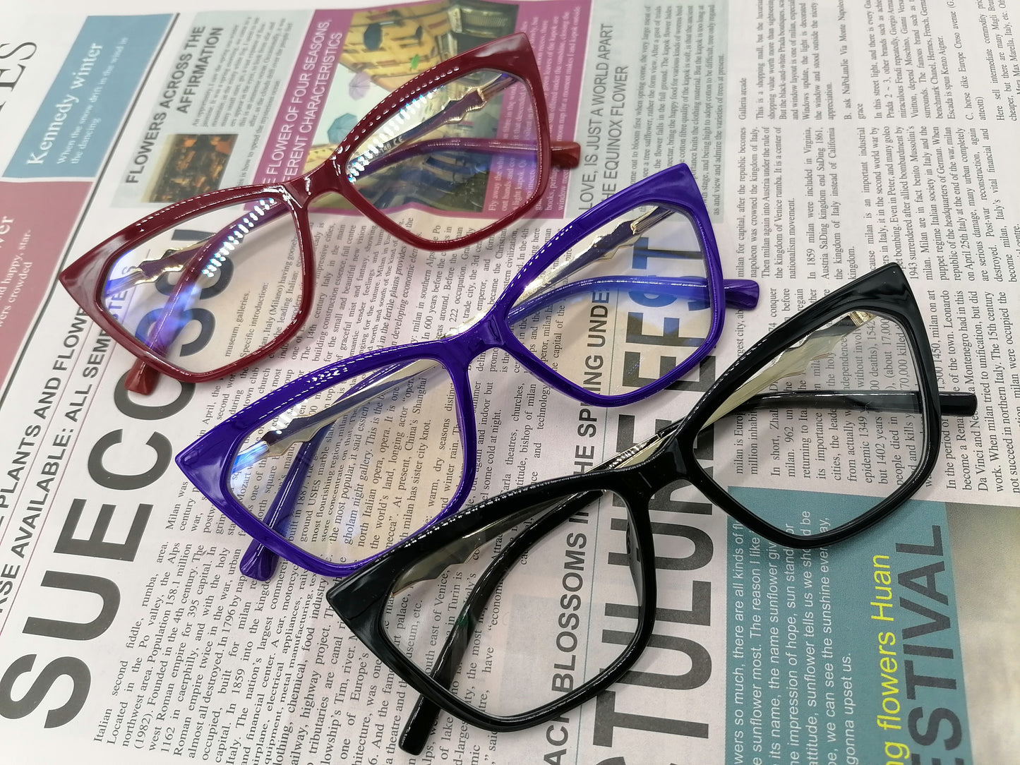 TR90 cat eye eyeglasses frames 005 progressive lenses