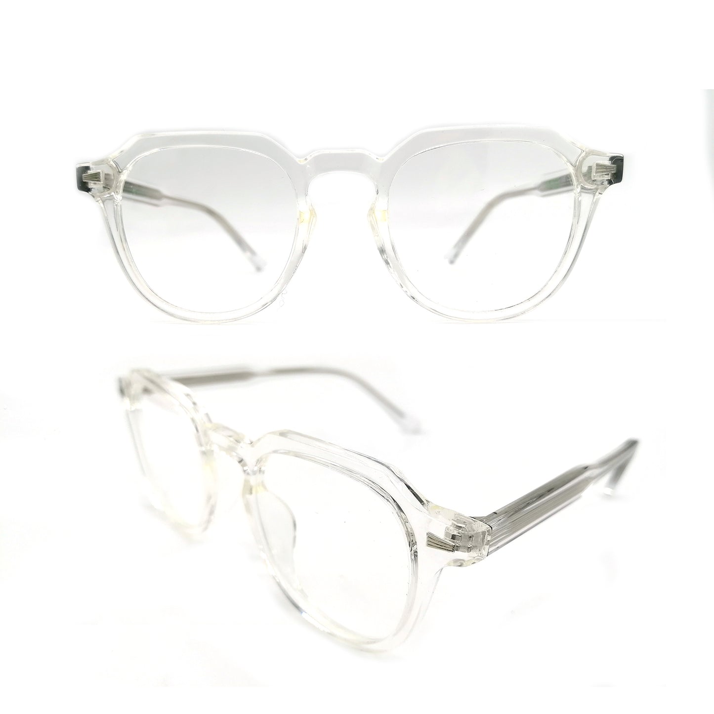 Acetate round tortoise eyeglasses frames 002 progressive lenses