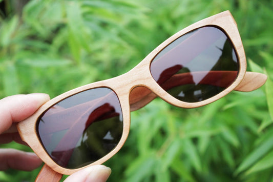 American cherry wood handmade glasses
