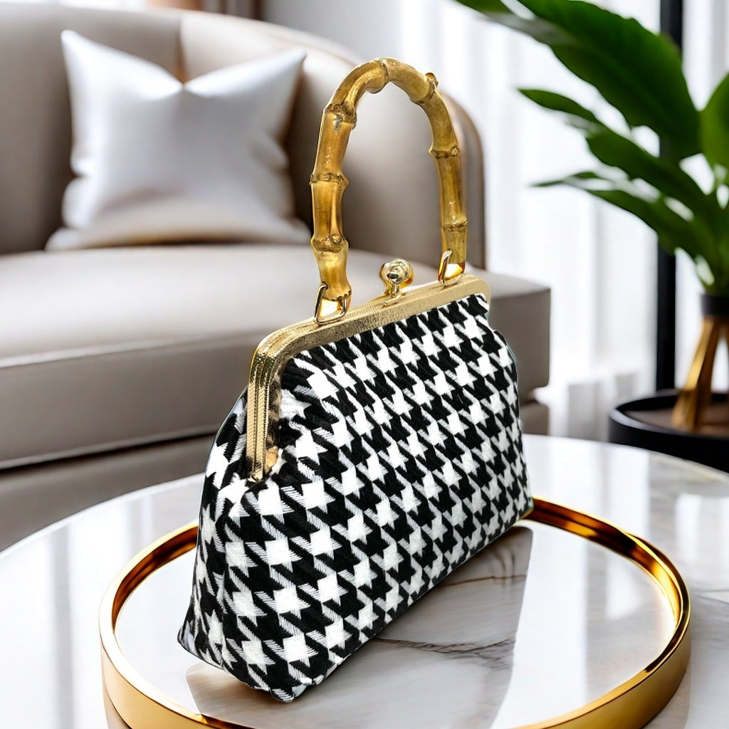 Gift redemption-women's houndtooth evening handbag