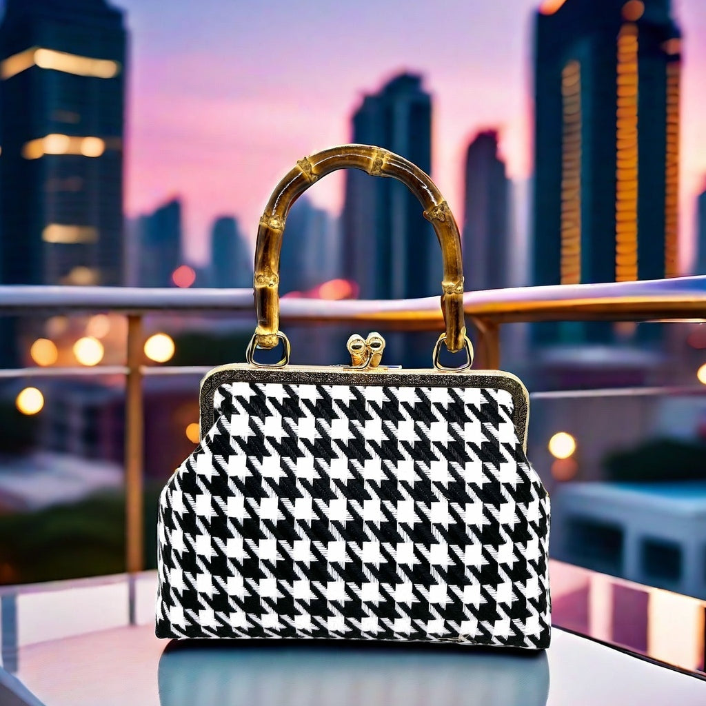Gift redemption-women's houndtooth evening handbag
