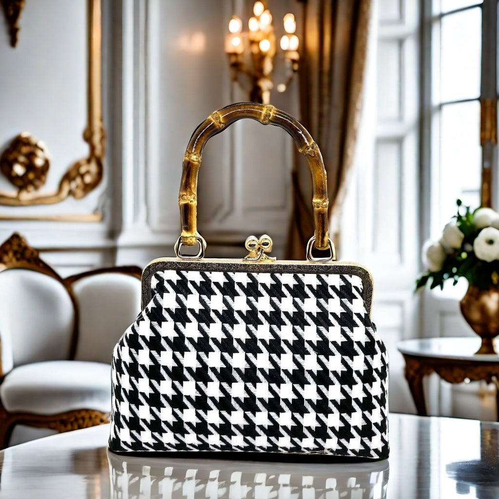 Gift redemption-women's houndtooth evening handbag