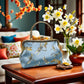 Gift redemption-women's silk evening handbag -blue dragonfly