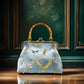 Gift redemption-women's silk evening handbag -blue dragonfly
