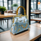 Gift redemption-women's silk evening handbag -blue dragonfly
