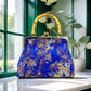 Gift redemption-women's silk evening handbag -blue