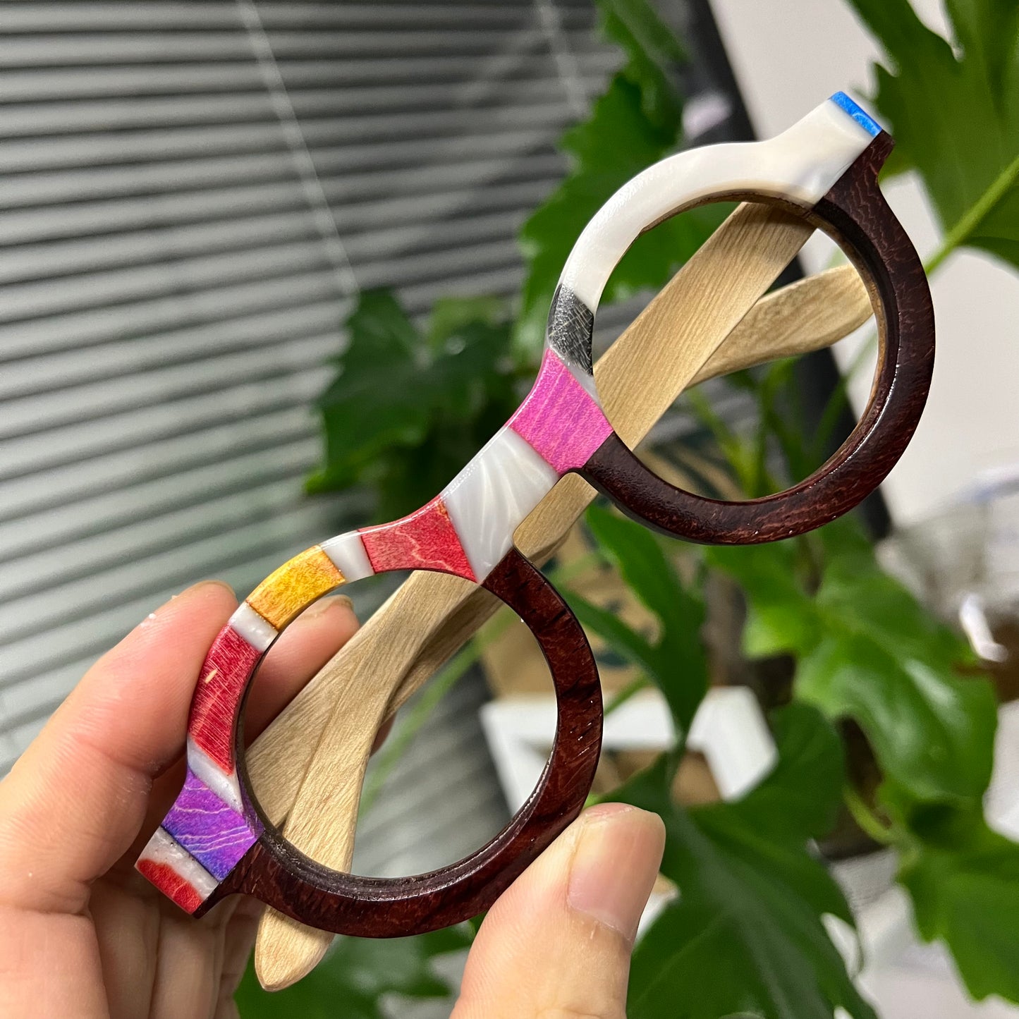 custom multicolor wood & resin craft