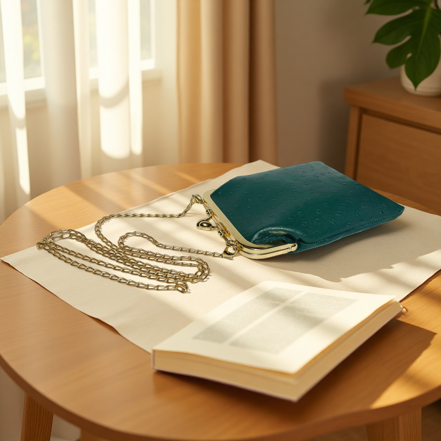 Gift redemption-cowhide ostrich small crossbody phone bag