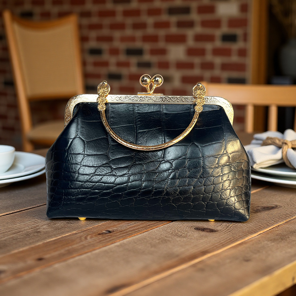 Gift redemption-cowhide crocodile print women's crossbody bag handbag