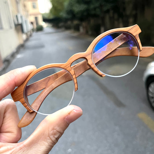 olive wood THANKS2011 semi-rimless