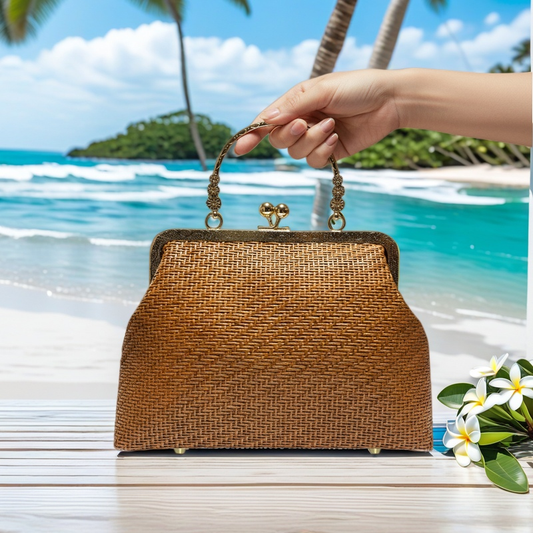 Gift redemption-women's Wicker weaving handbag