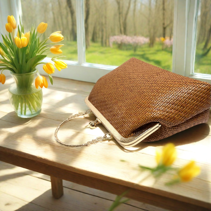 Gift redemption-women's Wicker weaving handbag