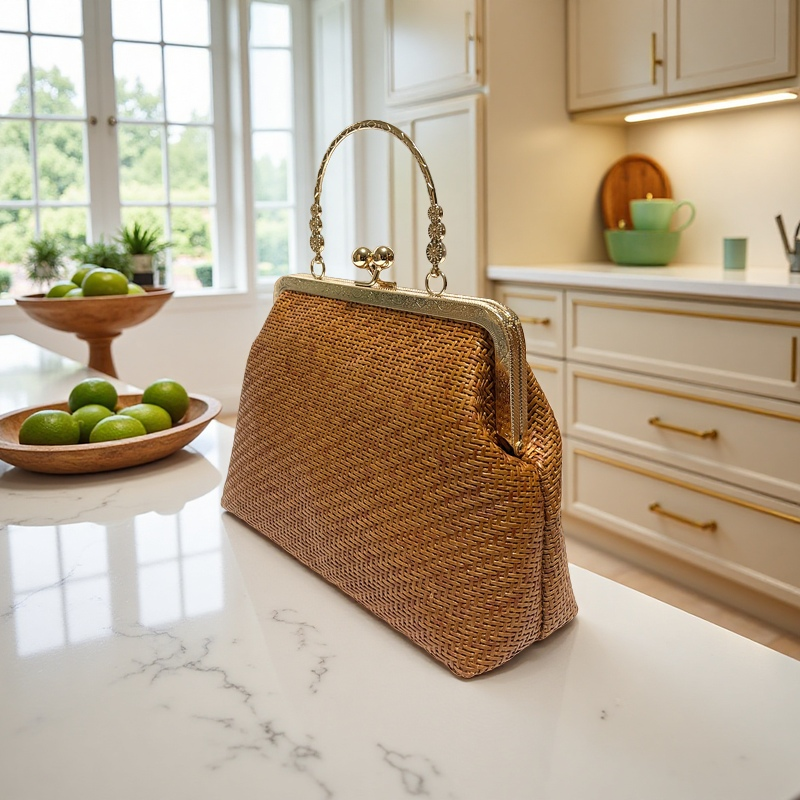 Gift redemption-women's Wicker weaving handbag