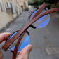 ebony THANKS semi-rimless
