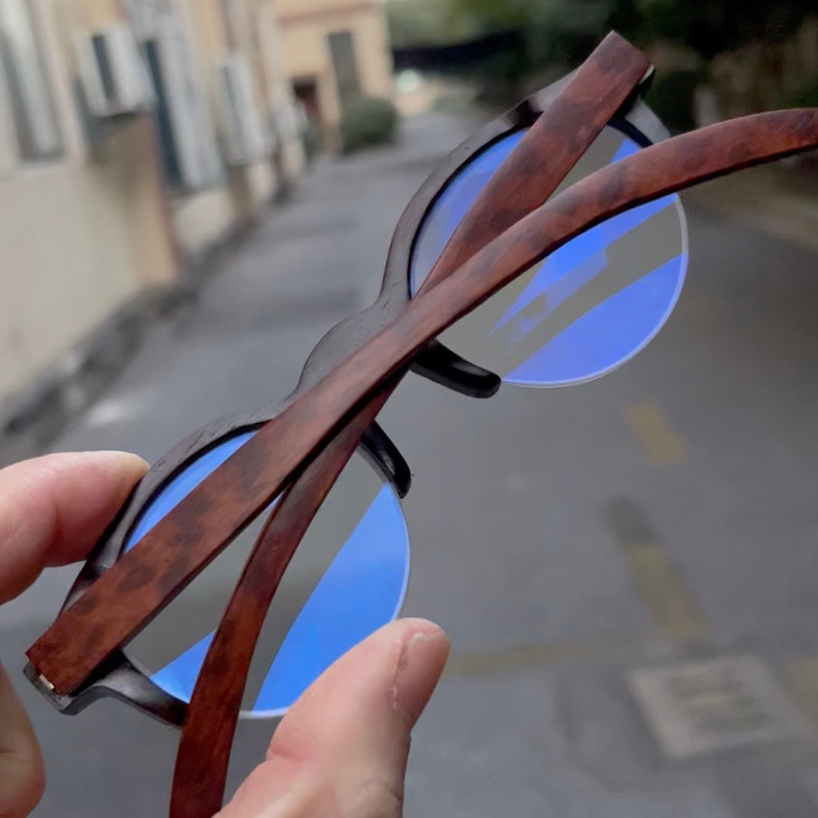 ebony THANKS semi-rimless