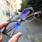 ebony THANKS semi-rimless