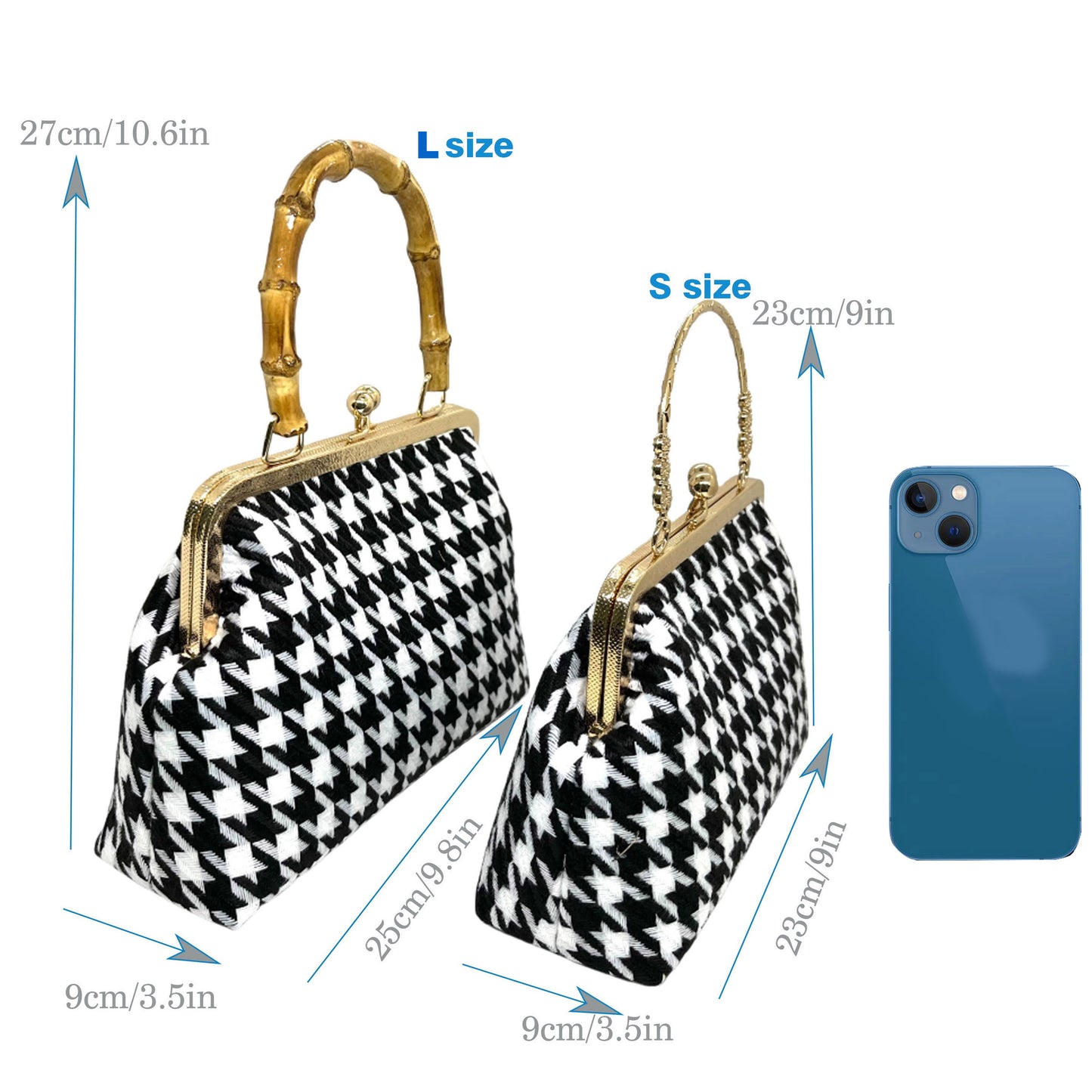 Gift redemption-women's houndtooth evening handbag