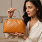 Gift redemption-cowhide ostrich print small crossbody bag handbag