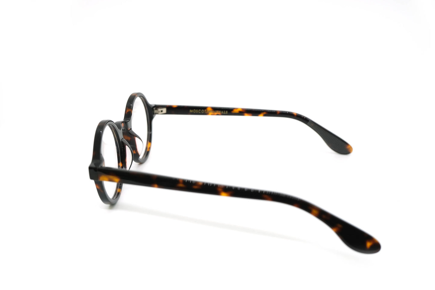 Acetate round black eyeglasses frames 002 progressive lenses