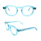 Acetate round tortoise eyeglasses frames 002 progressive lenses