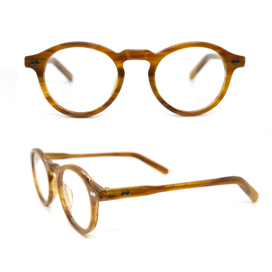 Acetate rivet roundeyeglasses frames 001 progressive lenses