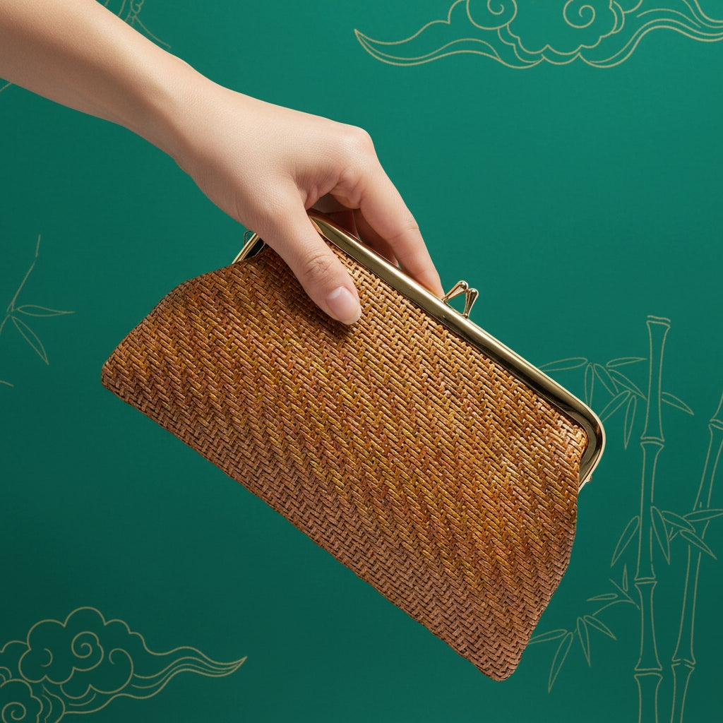 Gift redemption-women's Eco-Luxury Handmade Rattan purse (wholesale) (Copy)