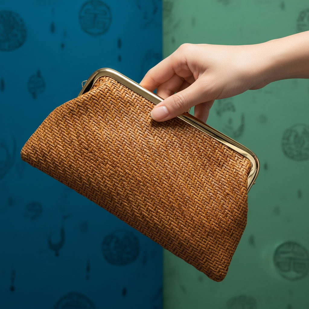 Gift redemption-women's Eco-Luxury Handmade Rattan purse (wholesale) (Copy)