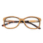 Zebra Wood Glasses with Amber Arm