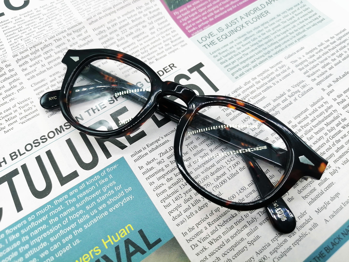 Acetate round tortoise eyeglasses frames 002 progressive lenses