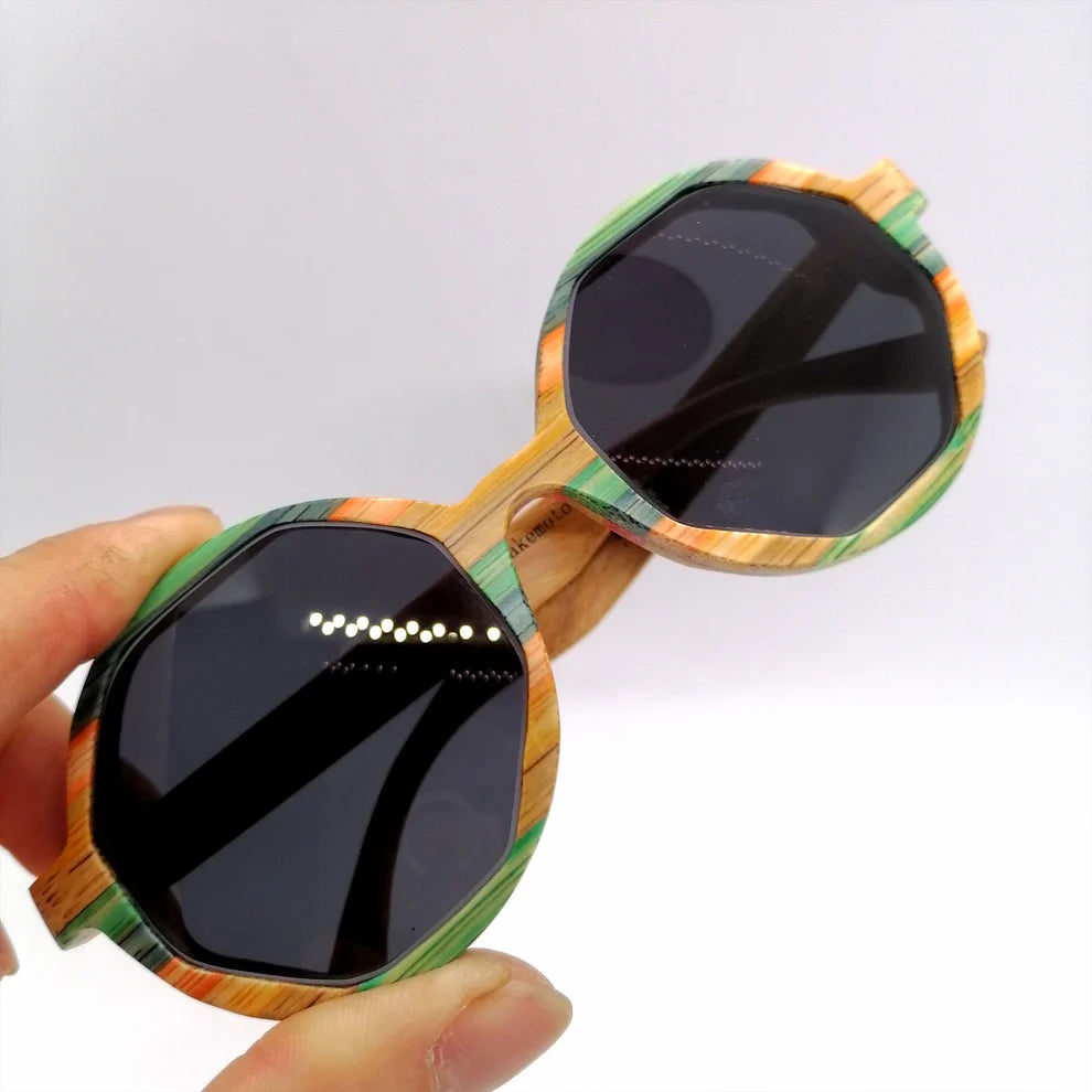 TAKEMOTO -NICO multicolor bamboo glasses (wholesale)