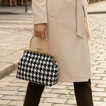 Gift redemption-women's houndtooth evening handbag
