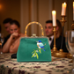 Gift redemption-women's velvet evening handbag -blue bird