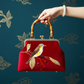 Gift redemption-women's velvet evening handbag -brown bird