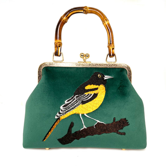 Gift redemption-women's velvet evening handbag -nightingale