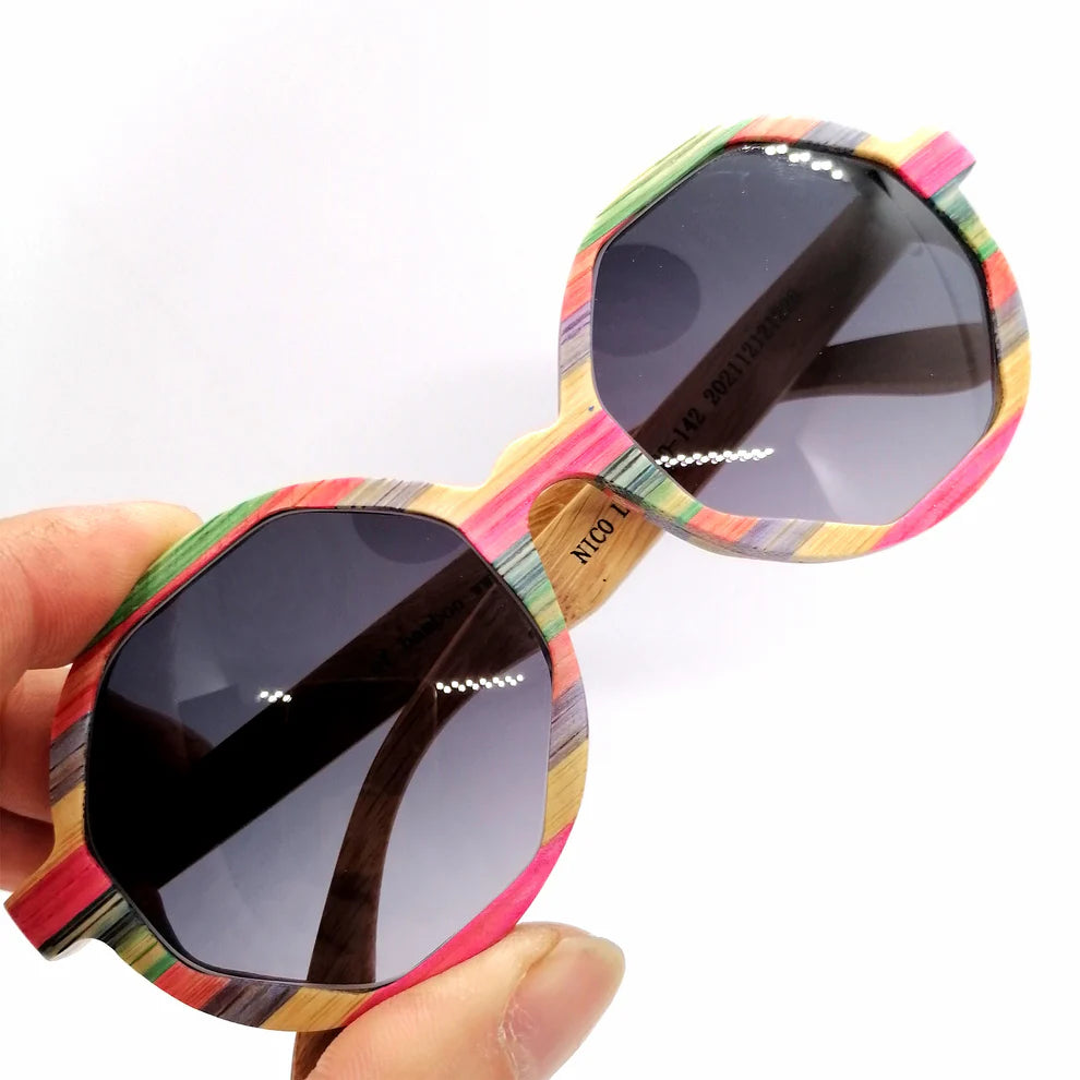 TAKEMOTO -NICO multicolor bamboo glasses (wholesale)