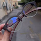 ebony THANKS semi-rimless