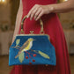 Gift redemption-women's velvet evening handbag -brown bird
