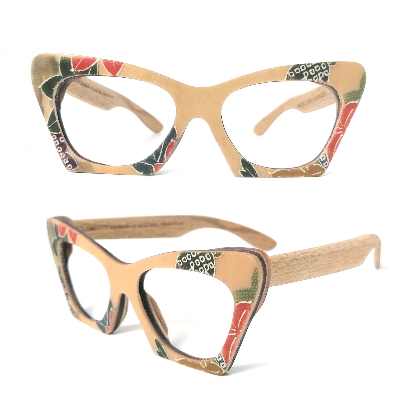 ANGLE-2023 custom multicolor painting wood glasses