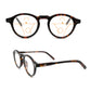 Acetate rivet roundeyeglasses frames 001 progressive lenses