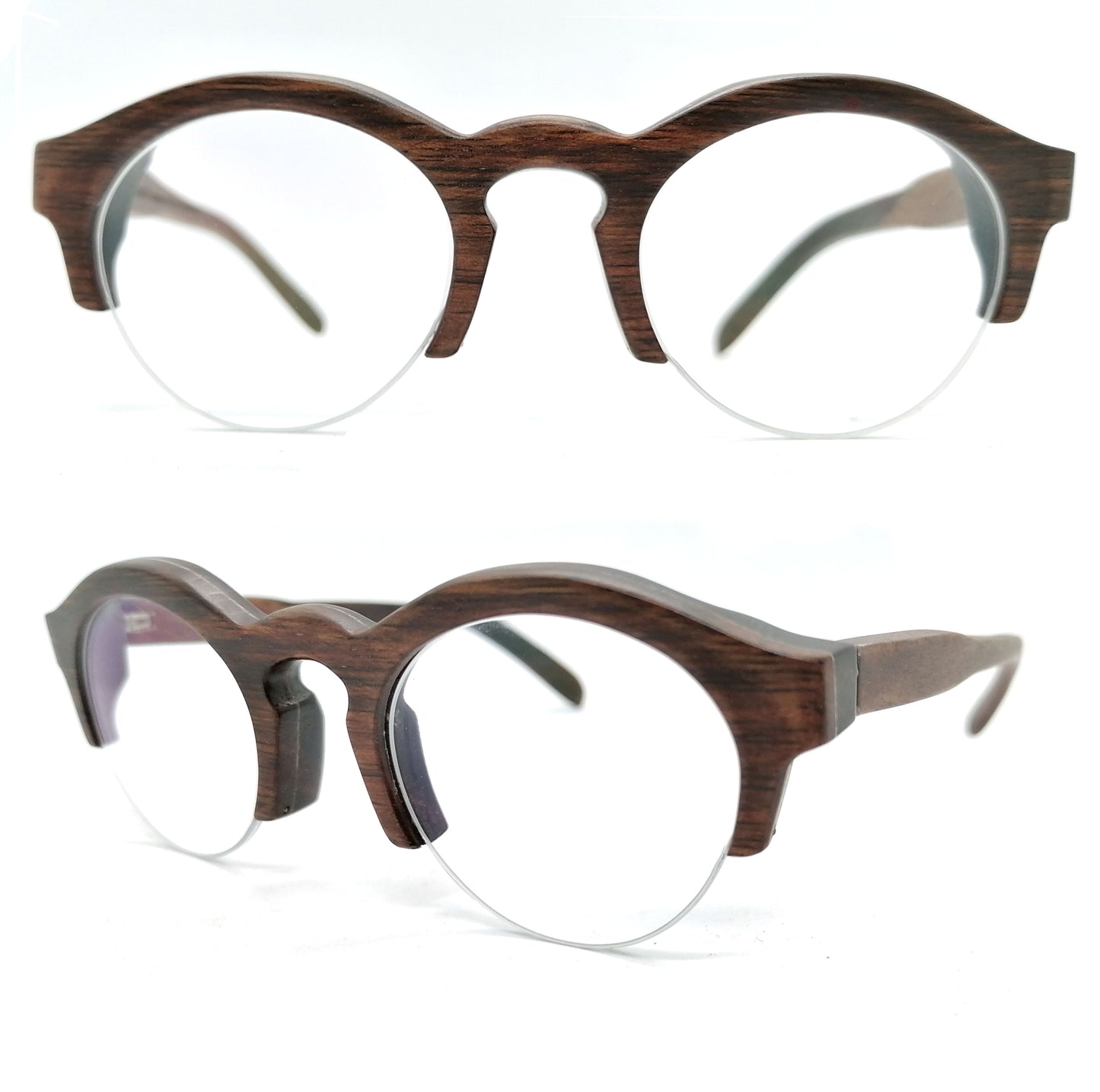 ebony THANKS semi-rimless